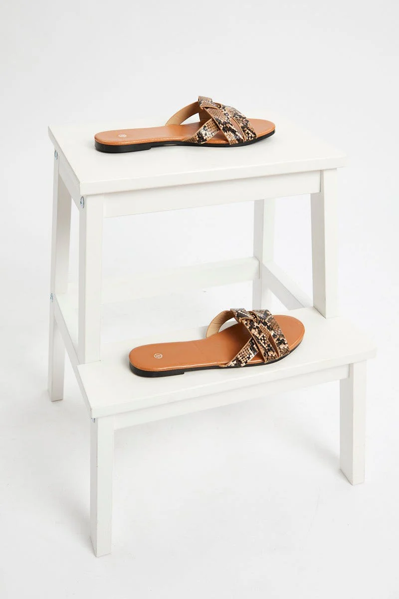 Animal Print Flat Slides - Image 2