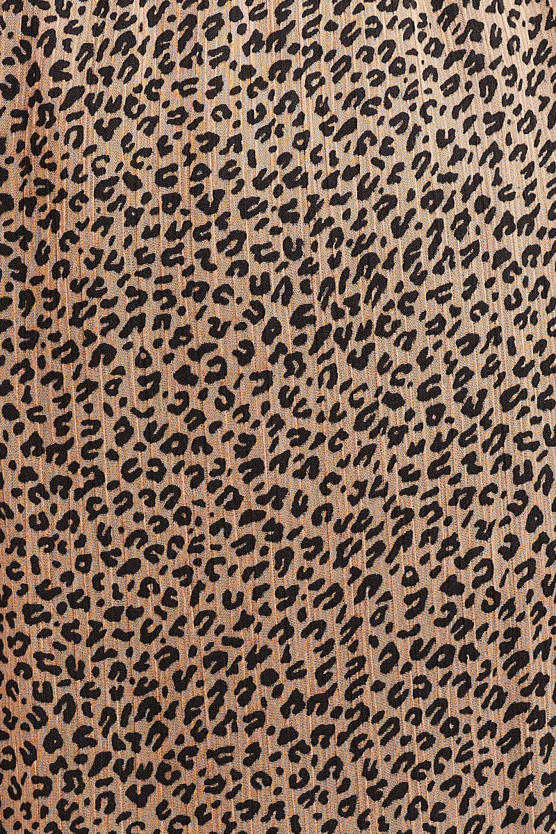 Animal Print Midi Skirt Tie - Image 6