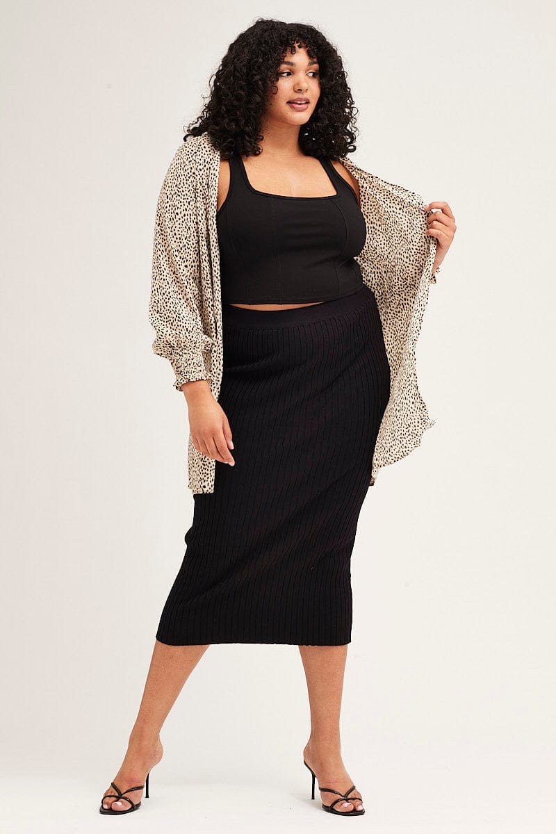 Animal Print Open Front Longline Cardigan - Image 2
