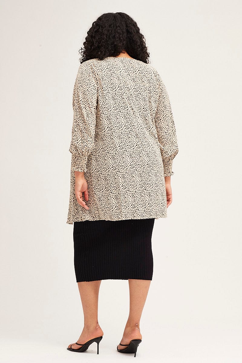 Animal Print Open Front Longline Cardigan - Image 5