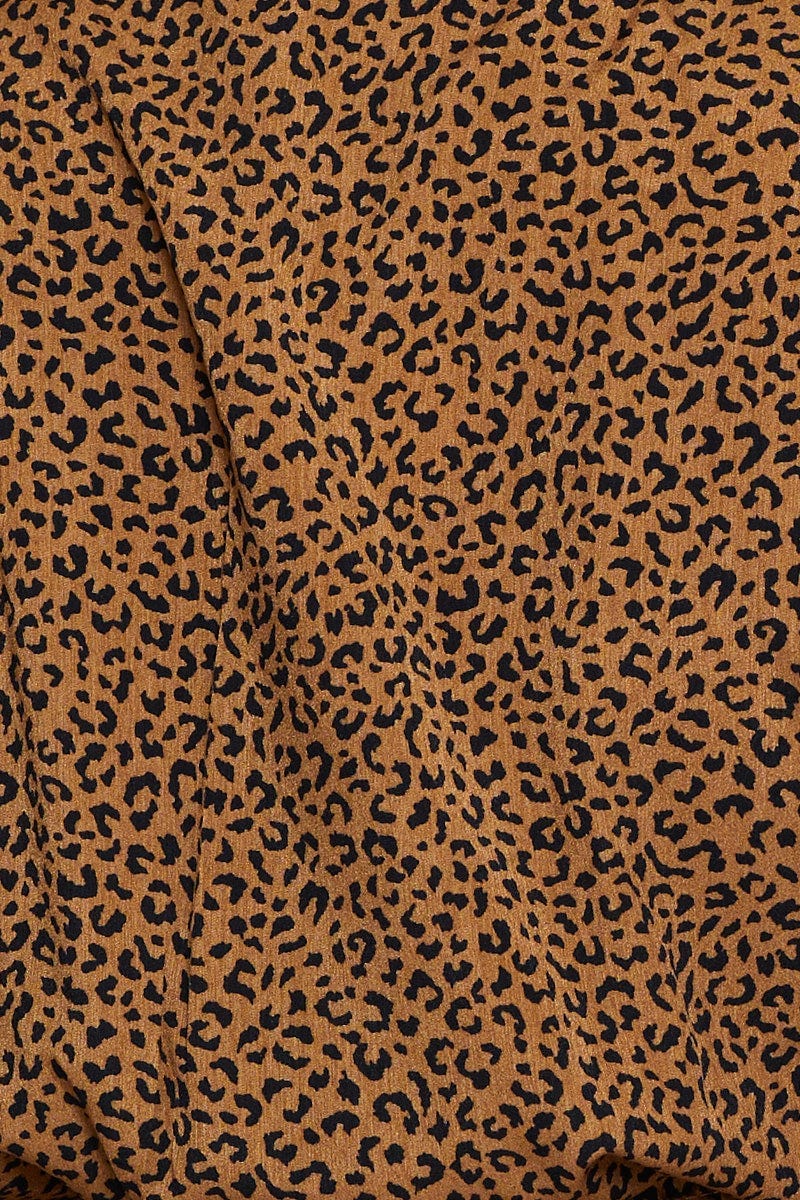 Animal Print Peplum Top Short Sleeve - Image 6