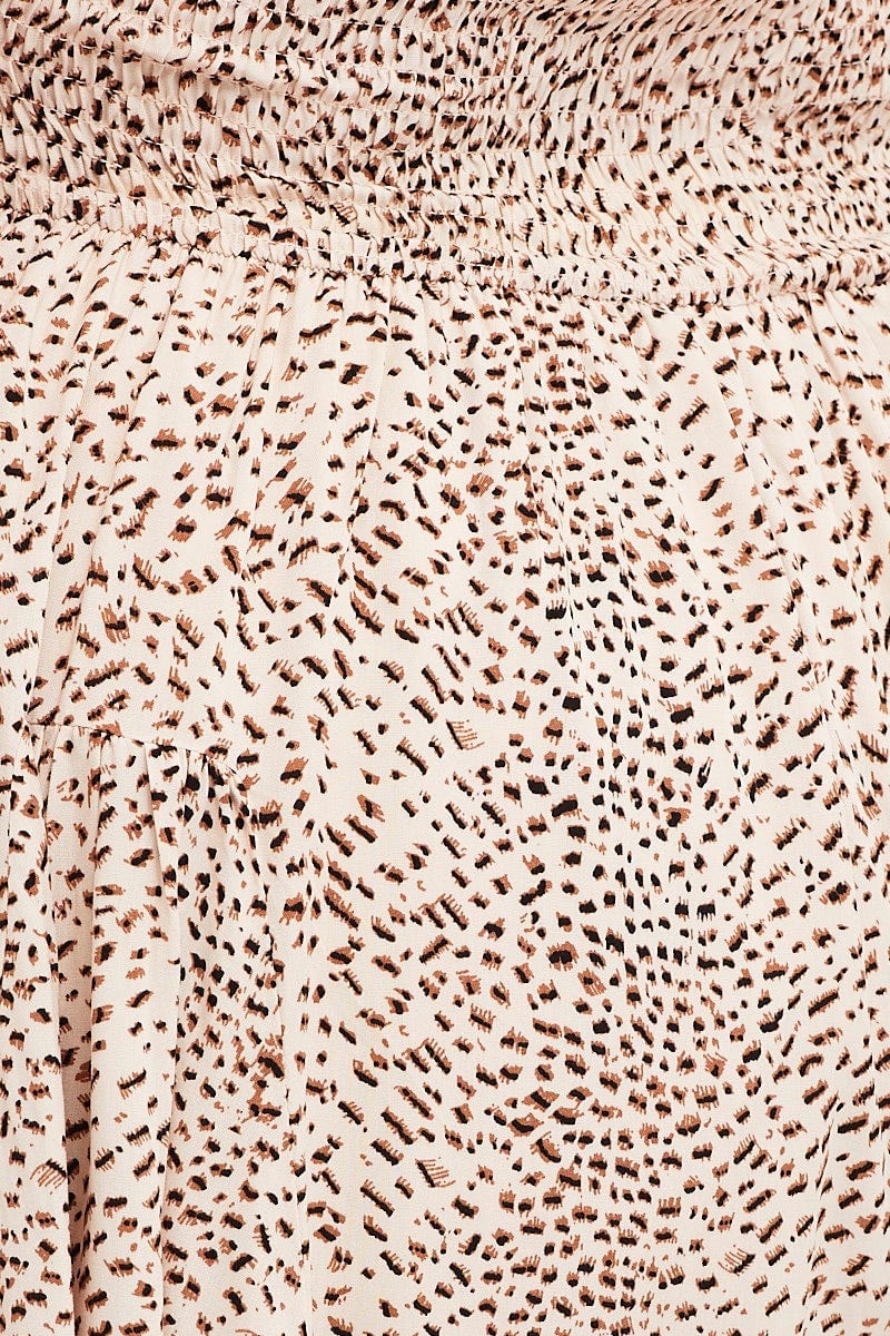 Animal Print Playsuit Scoop Neck Short Sleeve - Image 6