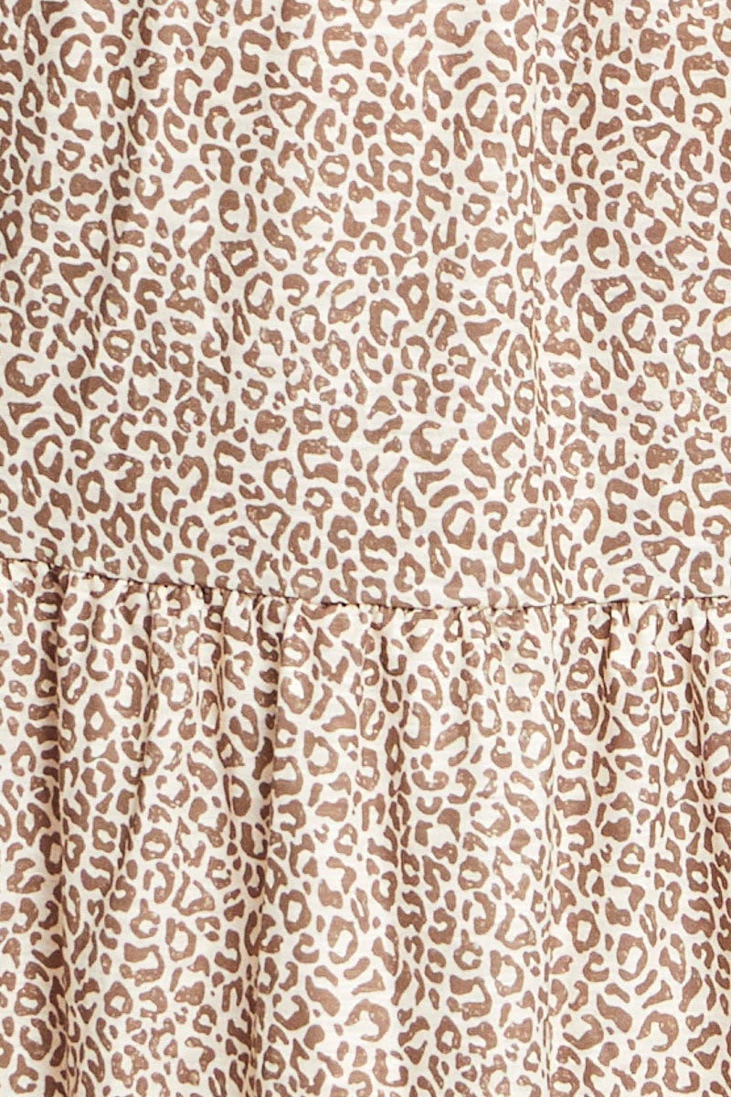 Animal Print Short Sleeve Leopard Dress - Image 6