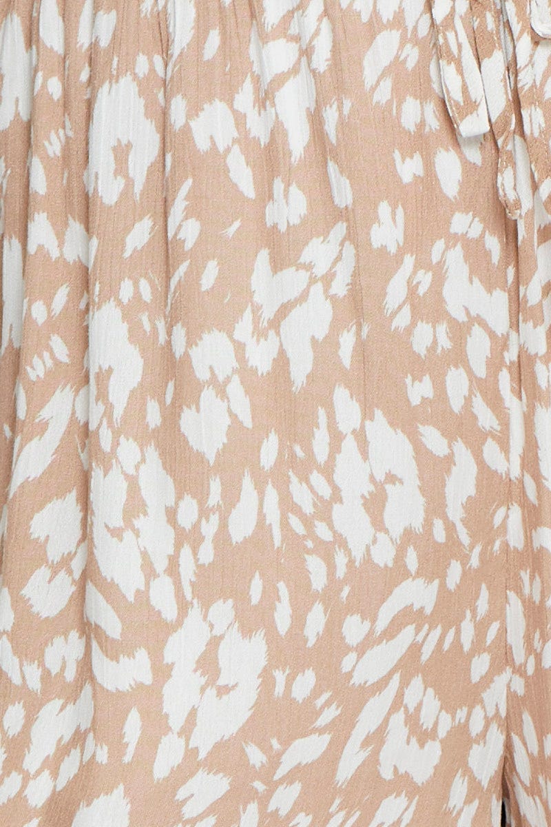 Animal Print Shorts High Rise Elastic Waist - Image 6