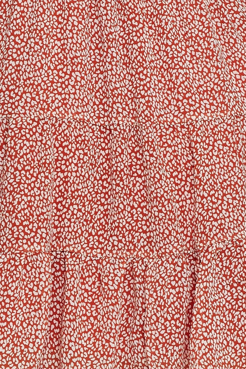 Animal Print Skater Dress V-neck Short Sleeve - Image 6