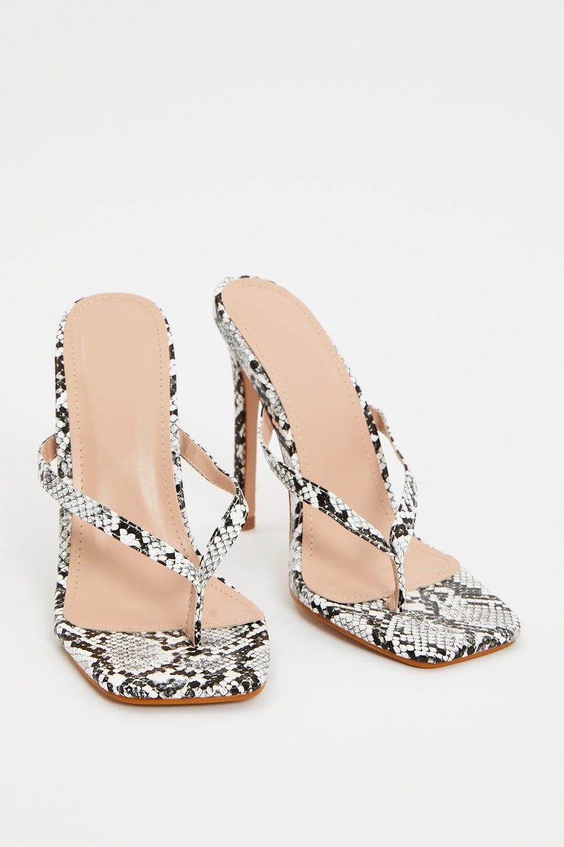 Animal Print Strappy Heel Mules - Image 3