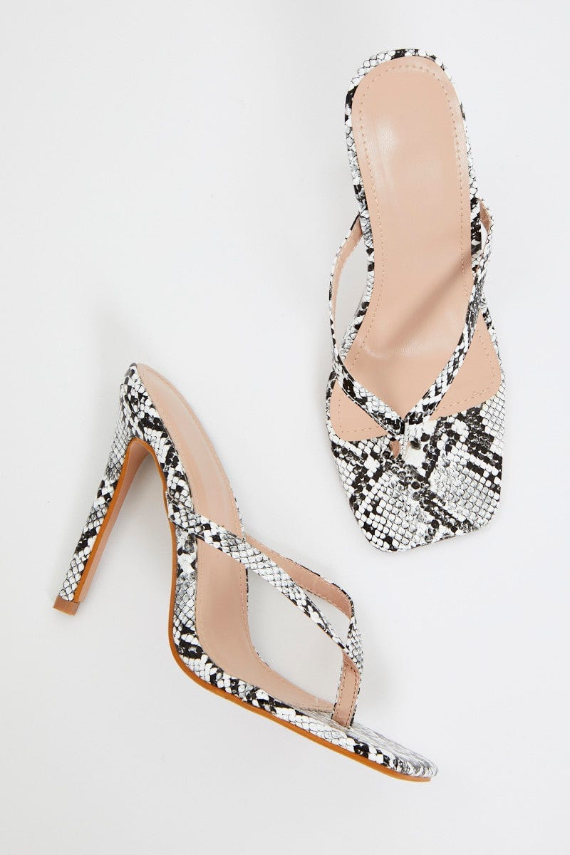 Animal Print Strappy Heel Mules - Image 4