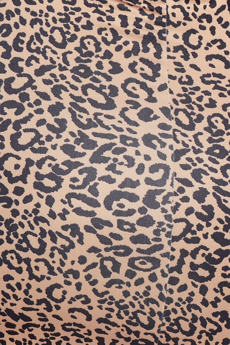Animal Print Strappy Sleeveless Bodycon Dress - Image 6