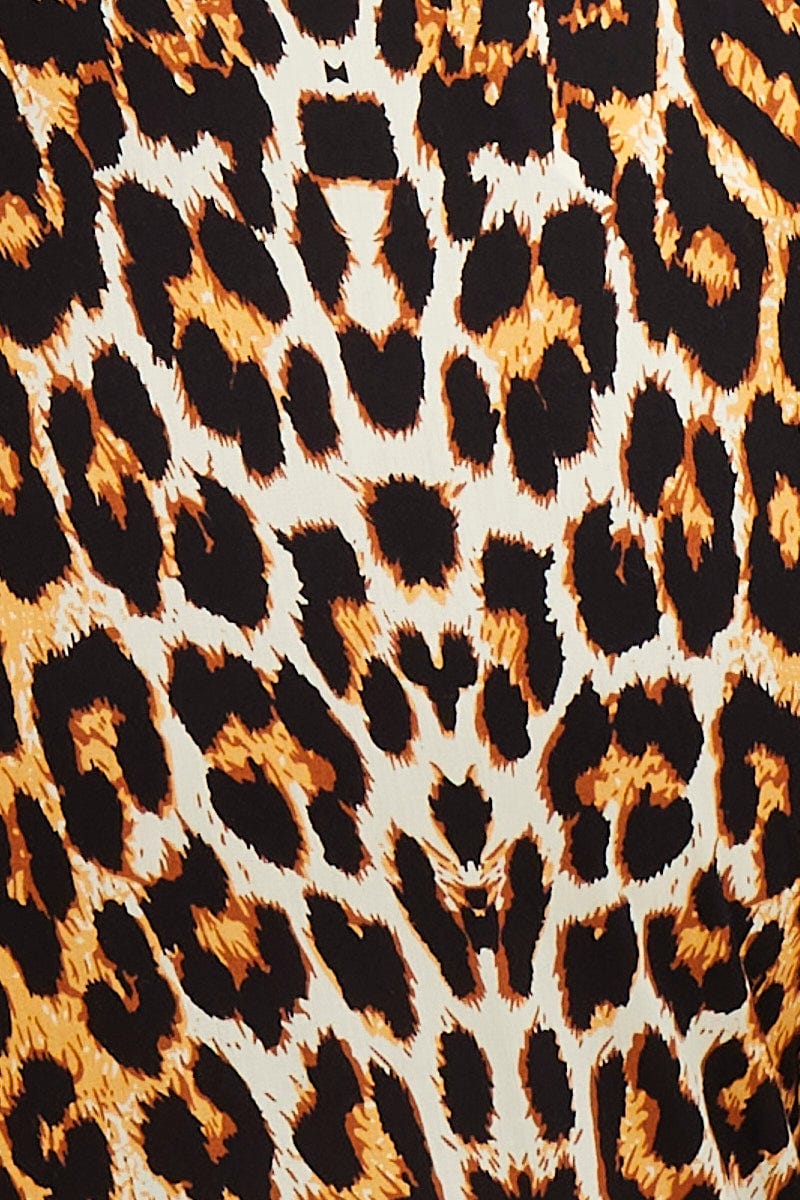 Animal Print Wide Leg Pants High Rise Full Length - Image 6