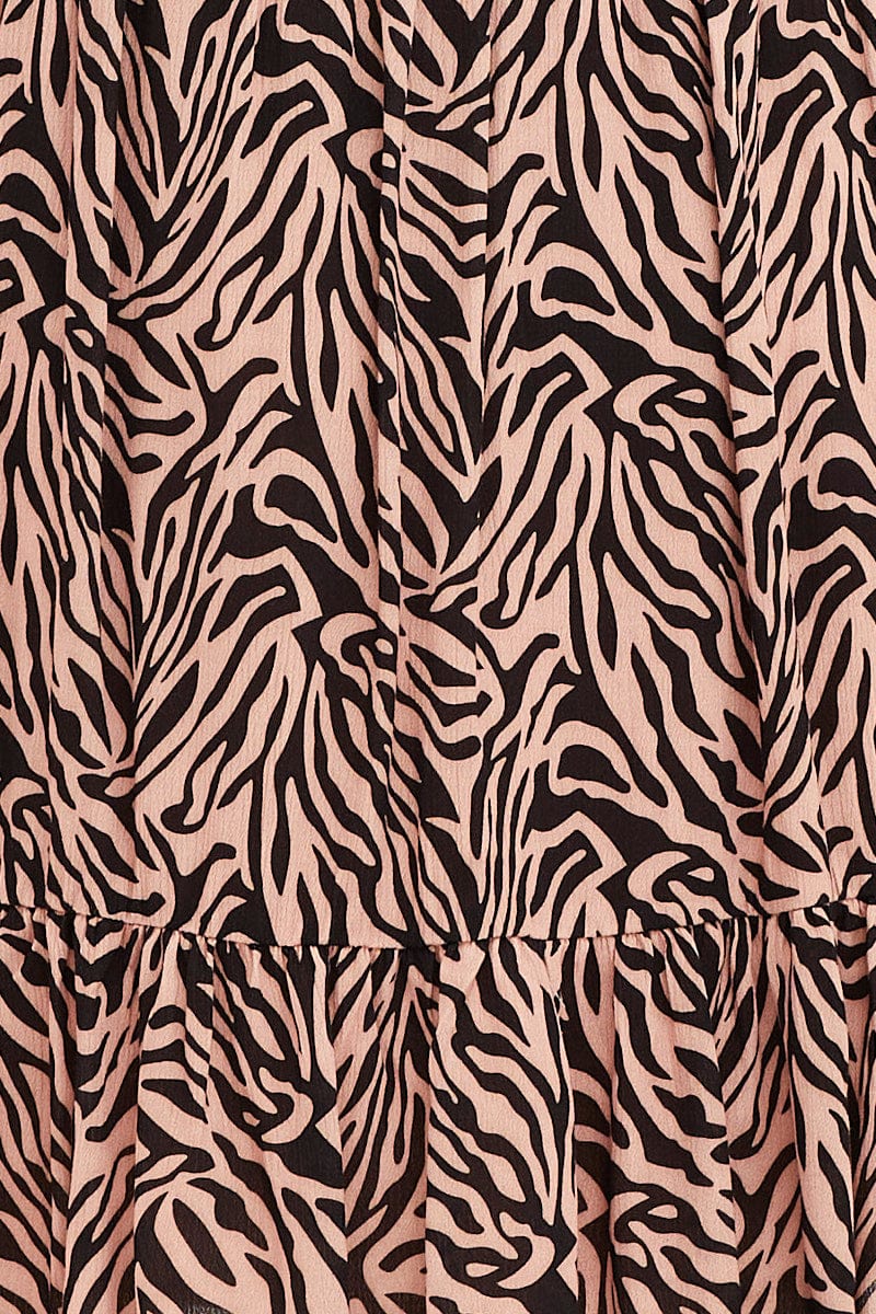 Animal Print Short Sleeve Layer Dress - Image 6