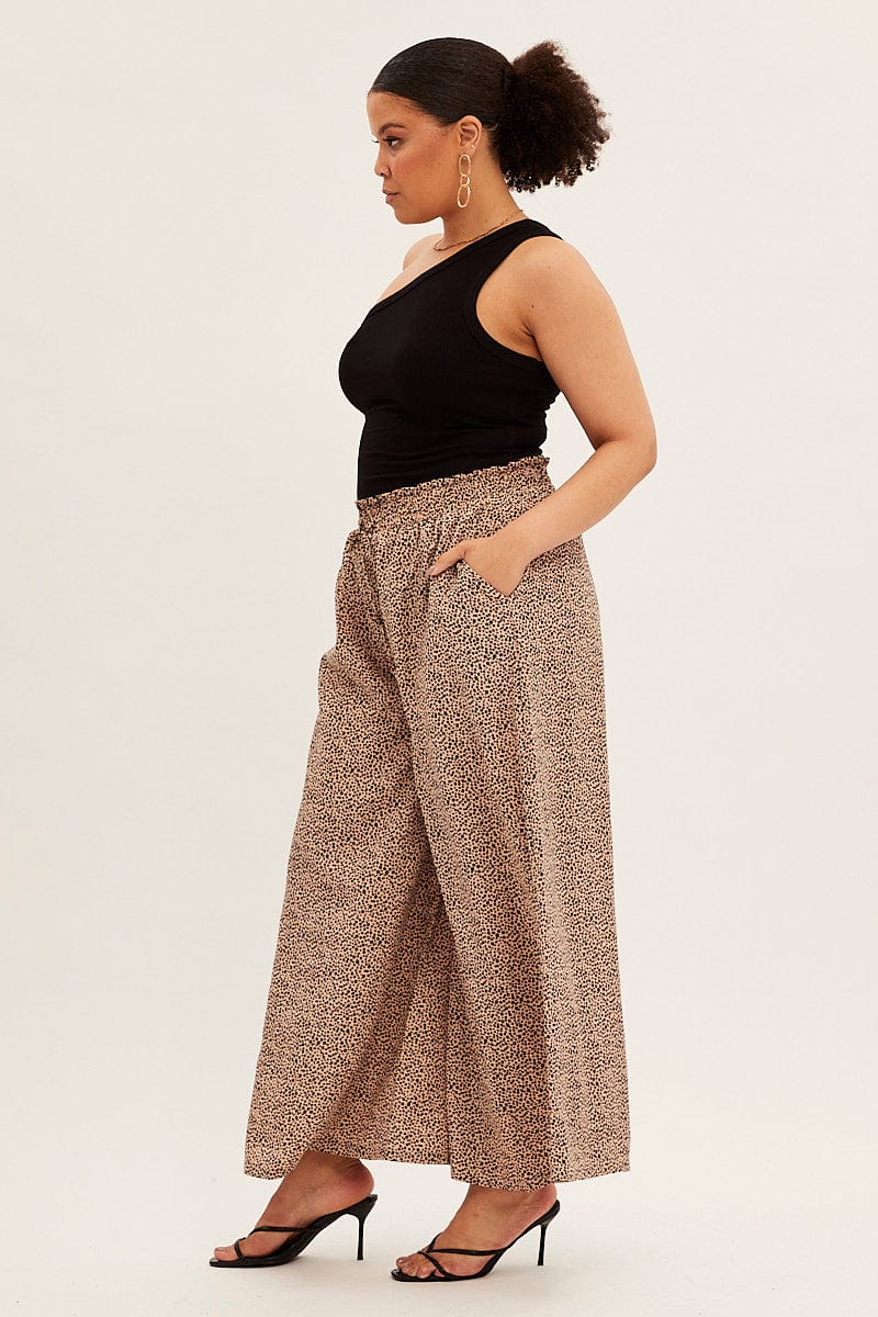 Animal Print Wide Leg Pants High Rise - Image 4