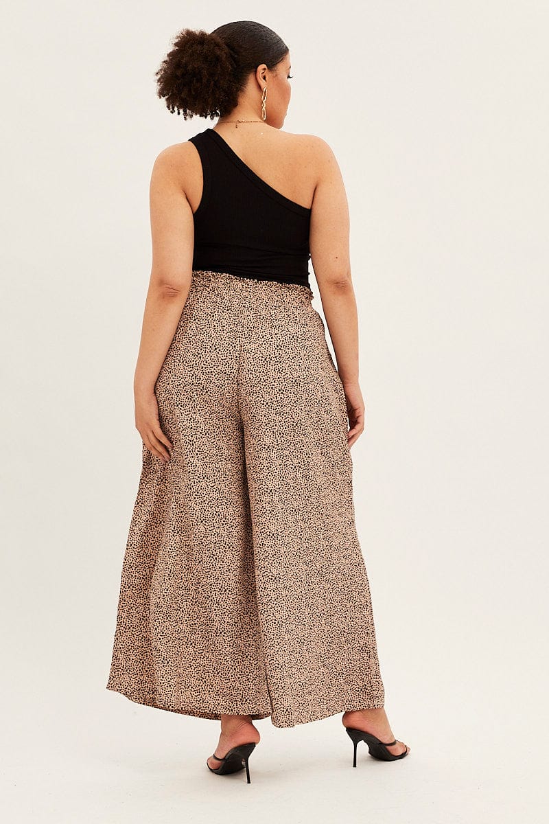 Animal Print Wide Leg Pants High Rise - Image 5