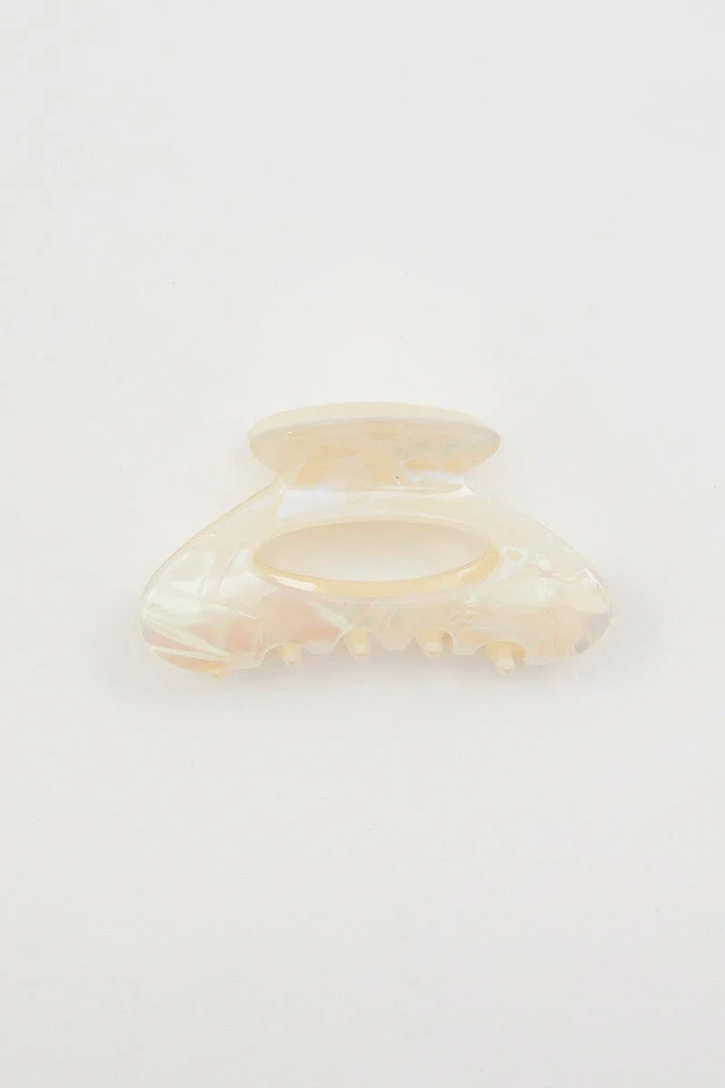 Beige Claw Clip