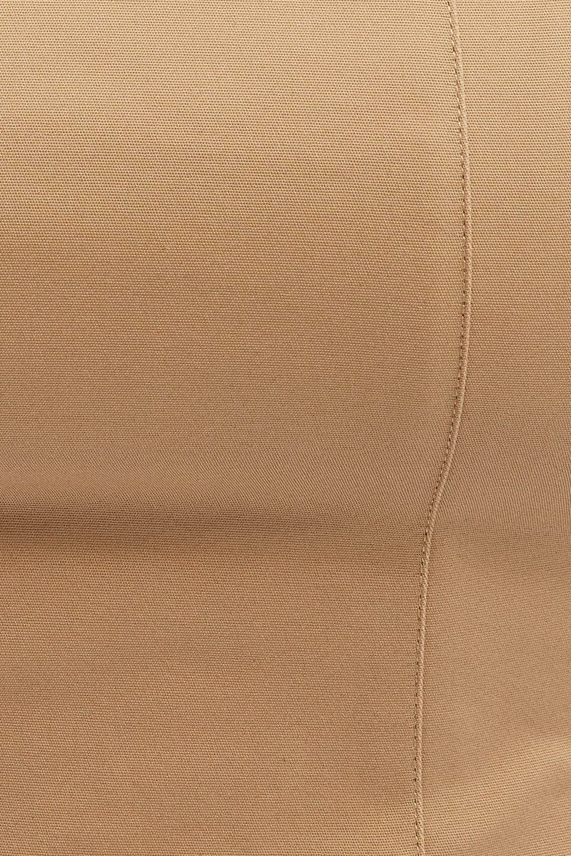 Beige Corset Top Sleeveless Crop - Image 6