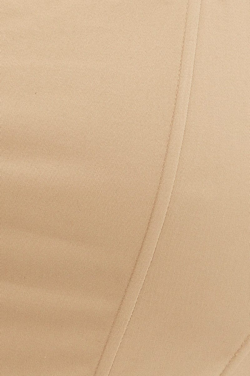 Beige Crop Top Sleeveless Corset - Image 7