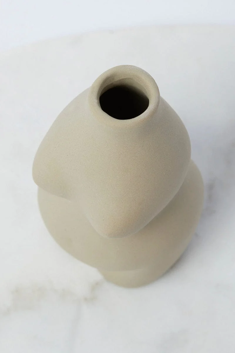 Beige Curve Body Vase - Image 2