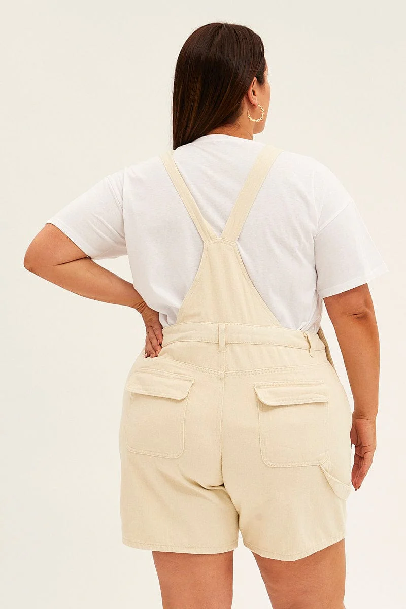 Beige Denim Overall - Image 5