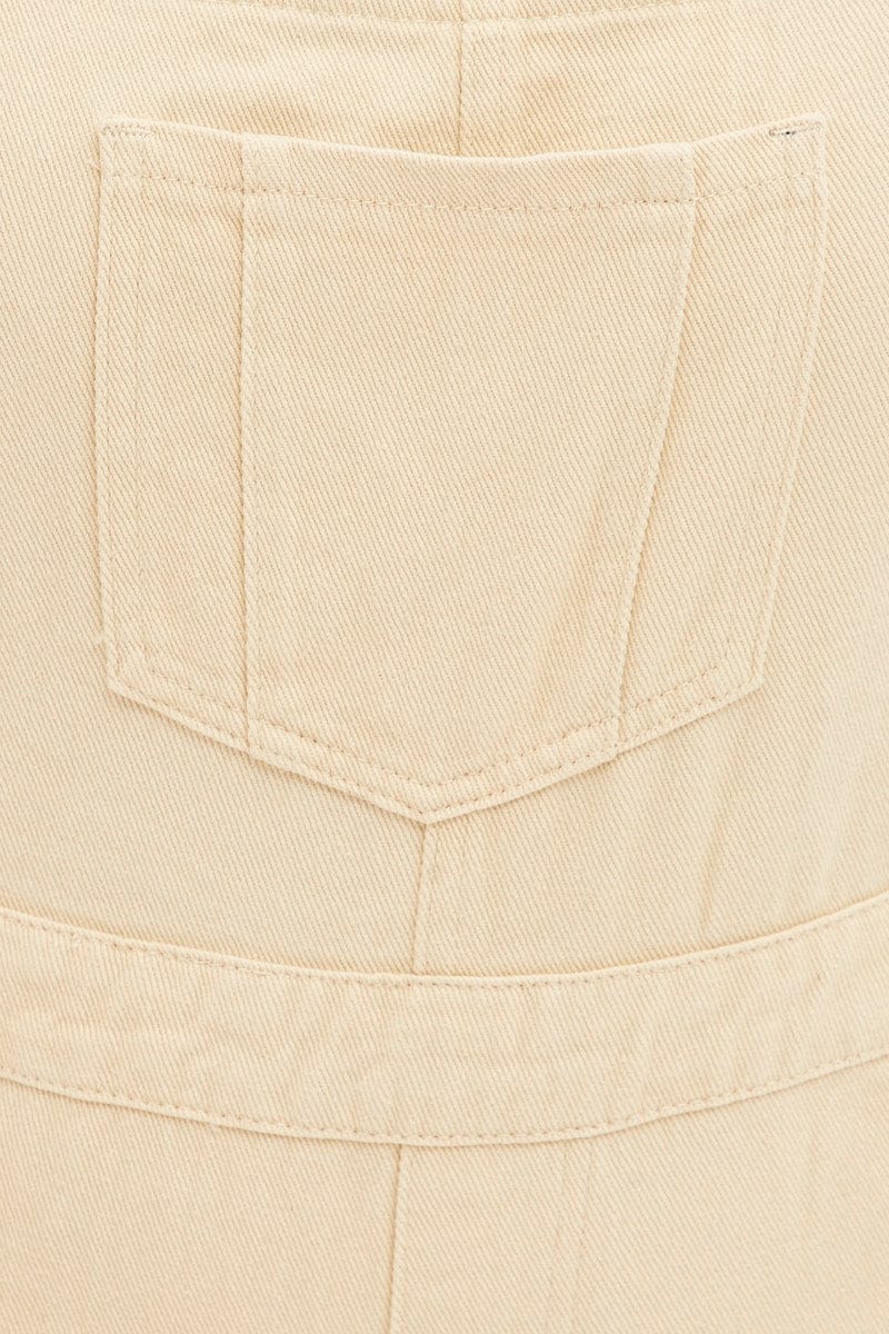 Beige Denim Overall - Image 6