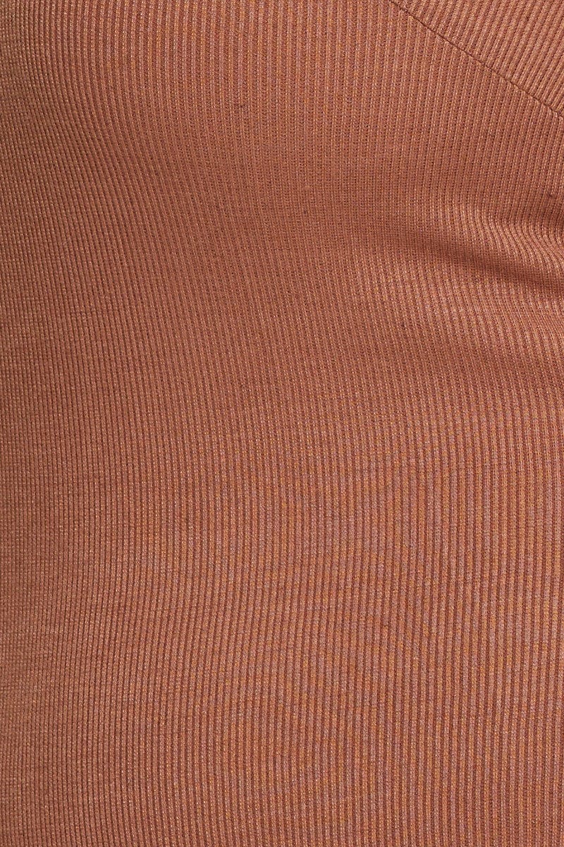 Beige Jersey Bodysuit Cross Front Halter - Image 6