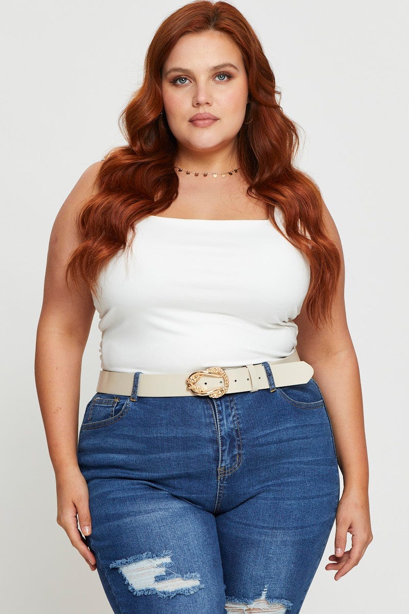 Beige Plus Belt - Image 3