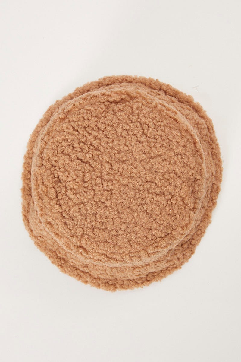 Beige Plus Teddy Borg Bucket Hat - Image 4