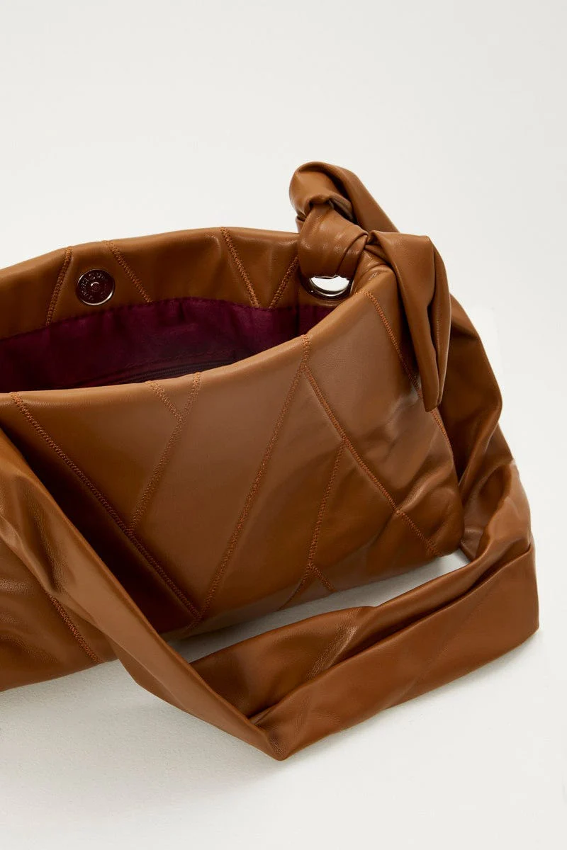 Beige Plus Under Arm Quilted Bag - Image 4