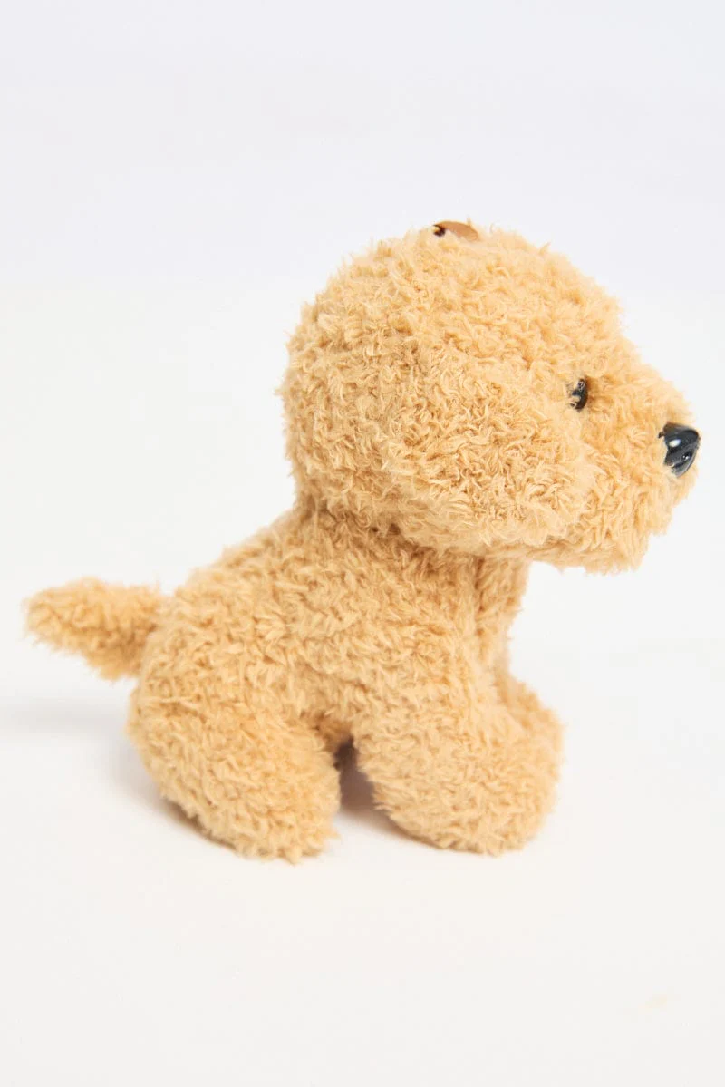 Beige Teddy Dog Keyring Bag Charm - Image 2