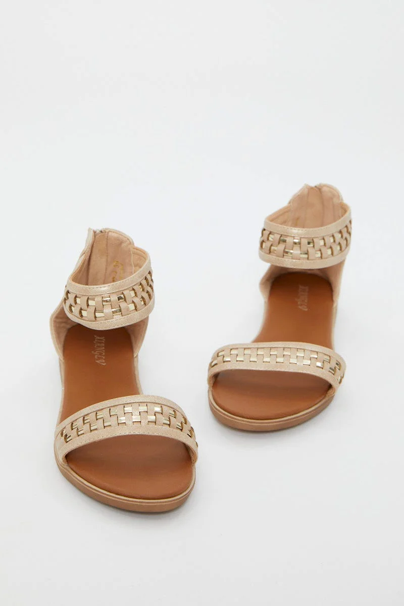 Beige Woven Sandal - Image 3