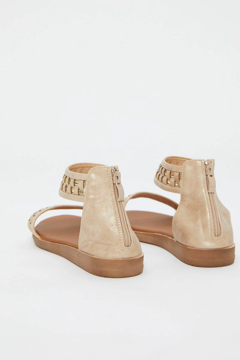 Beige Woven Sandal - Image 4
