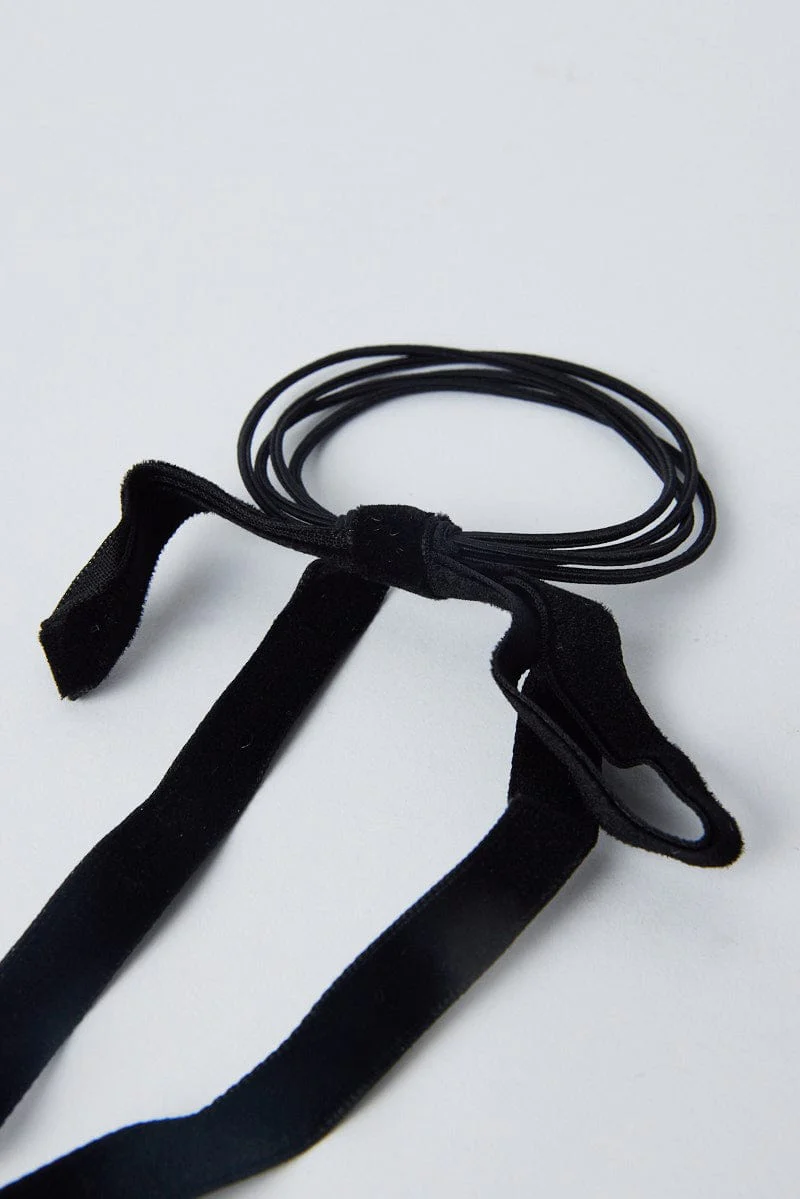 Black 2 Pack Hair Bows - Image 2