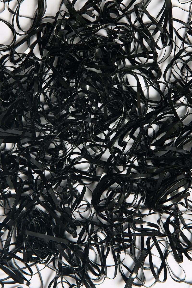 Black 500 Pcs Hair Ties Mini Rubber Elastic Bands - Image 2