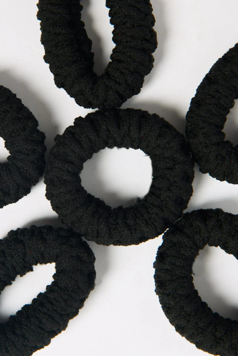 Black 6 Pack Hair Ties - Image 2
