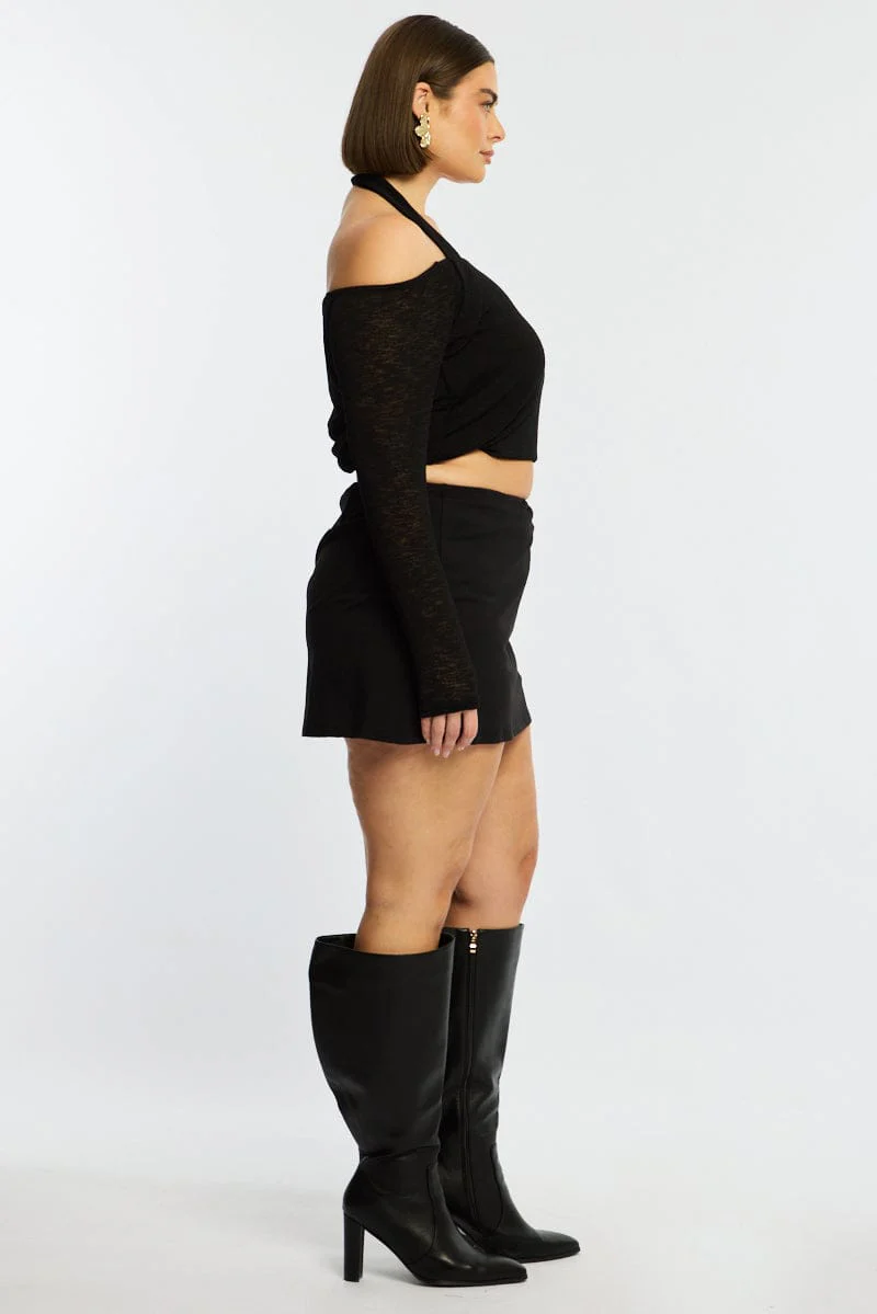 Black Aline Mini Skort - Image 4