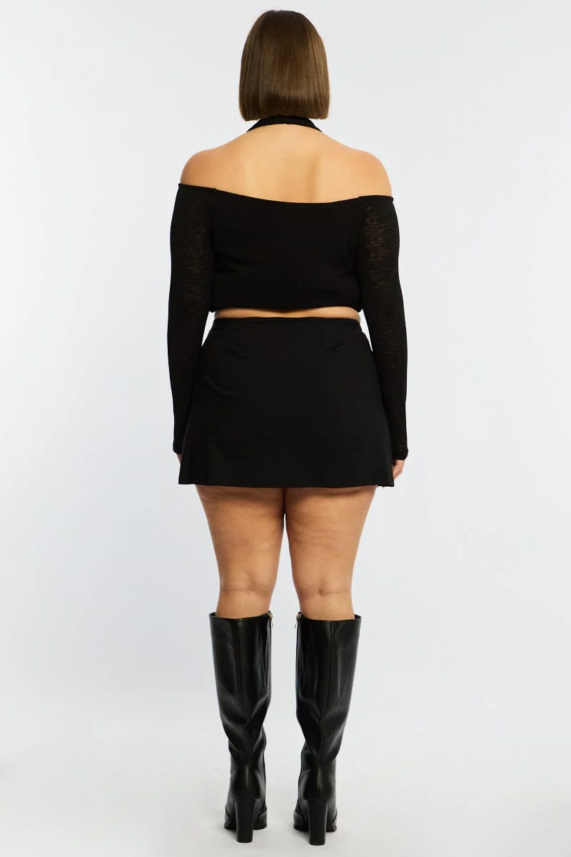 Black Aline Mini Skort - Image 5