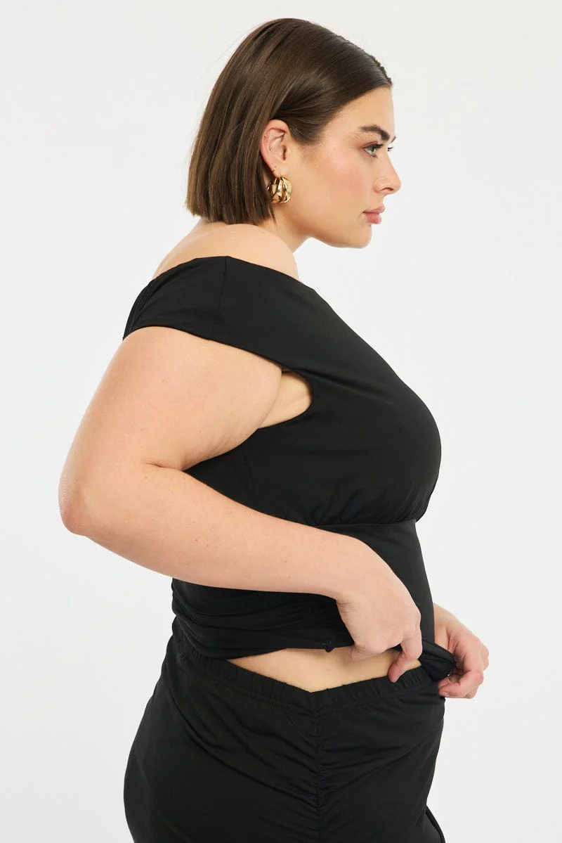 Black Asymmetrical Top Short Sleeve Jersey - Image 3