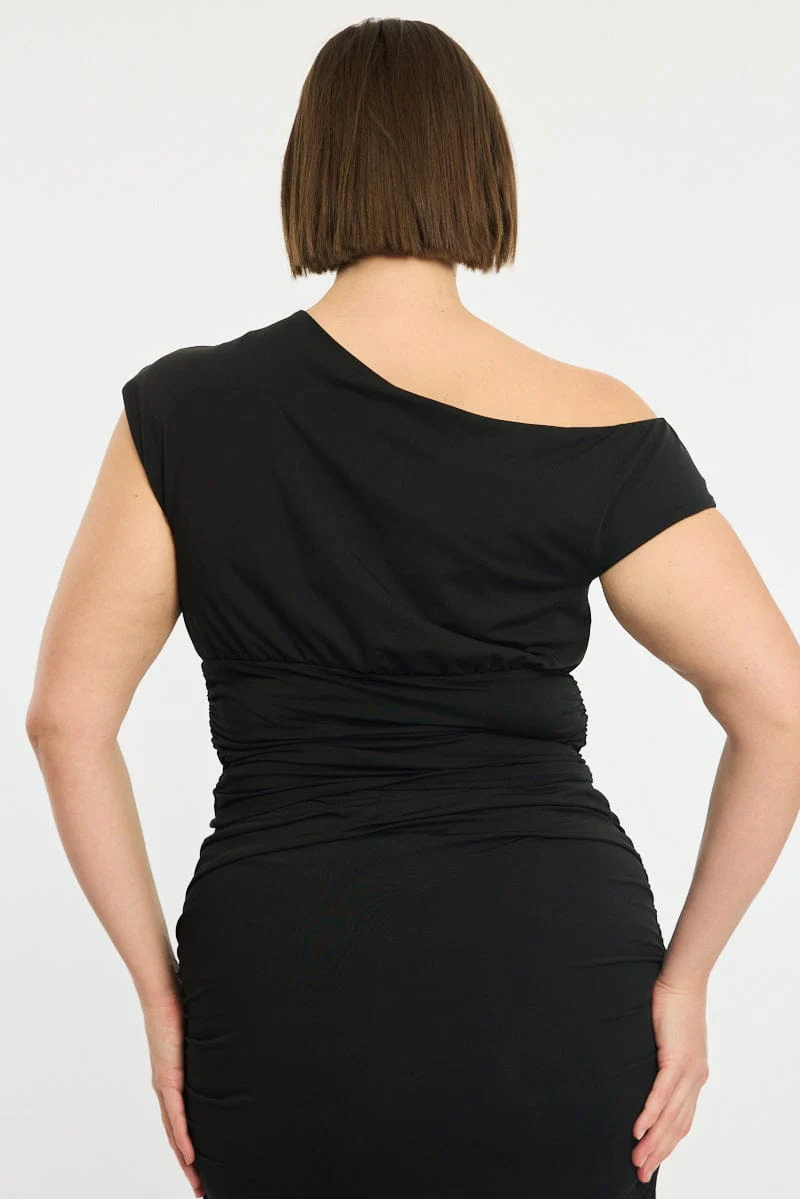Black Asymmetrical Top Short Sleeve Jersey - Image 4
