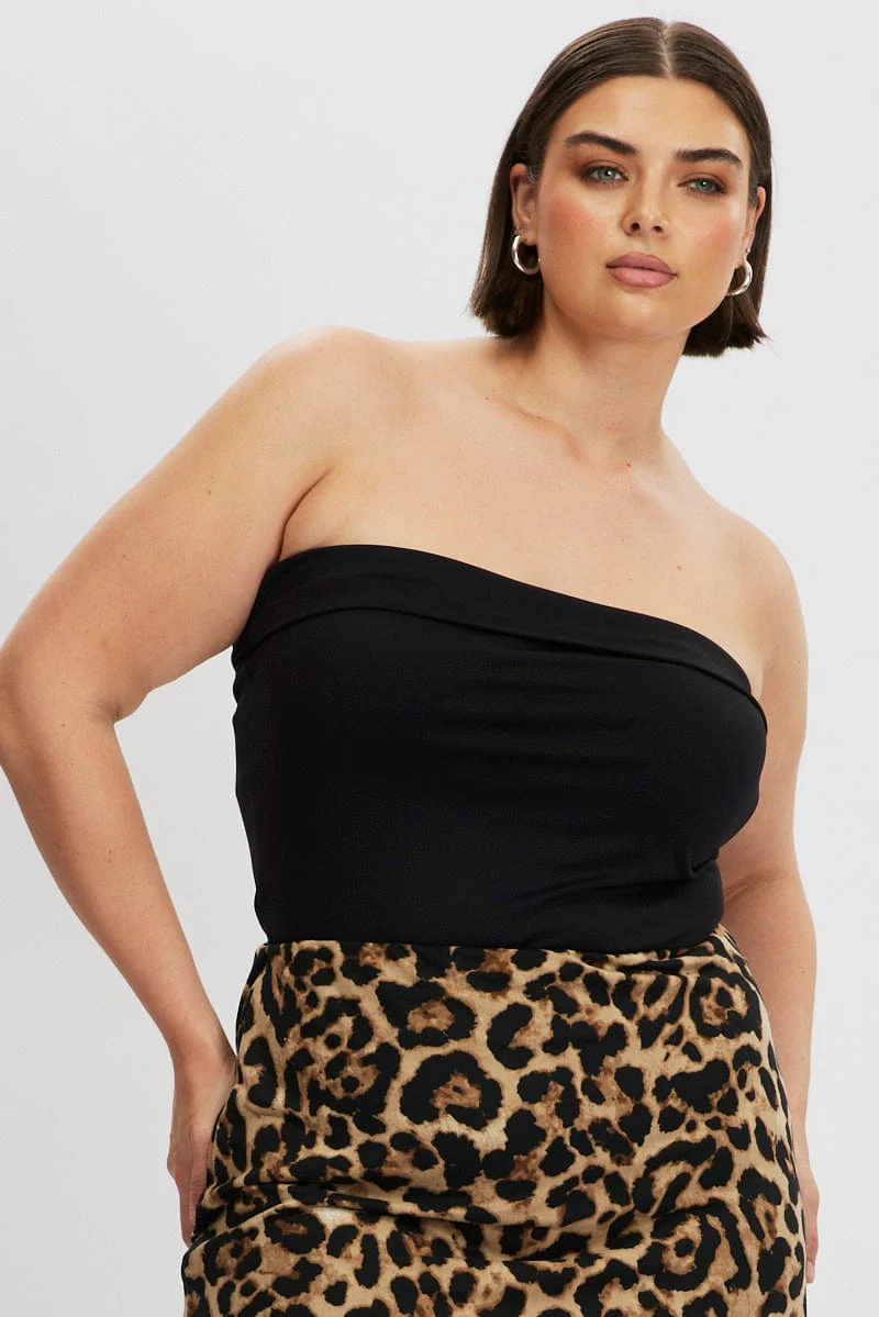 Black Bandeau Top Supersoft - Image 3