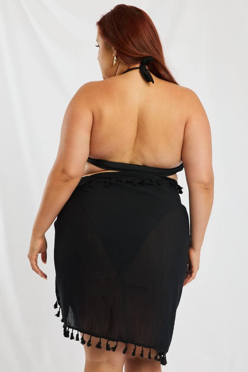 Black Beach Sarong - Image 4