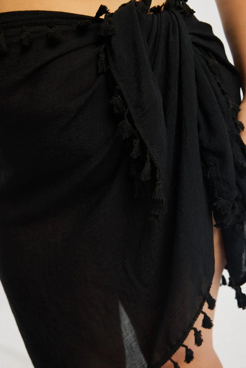 Black Beach Sarong - Image 5