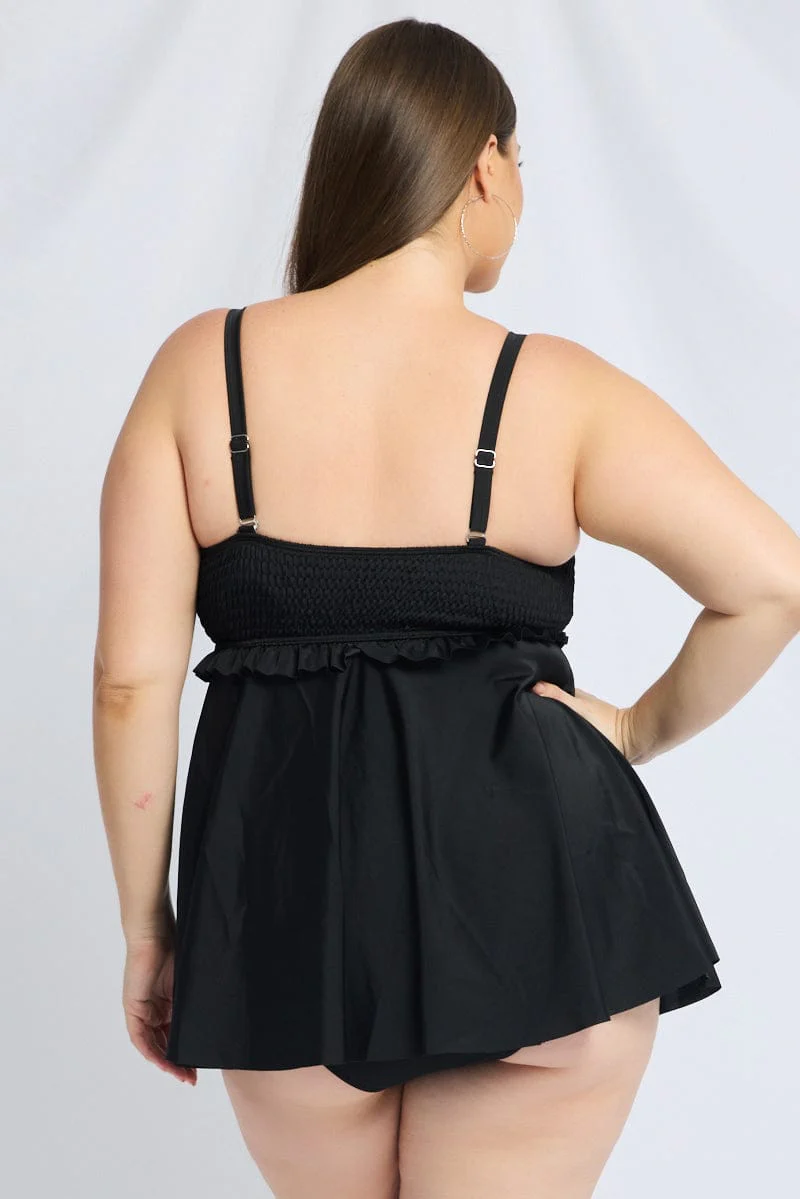 Black Bikini Set Dress And Shorts - Image 5