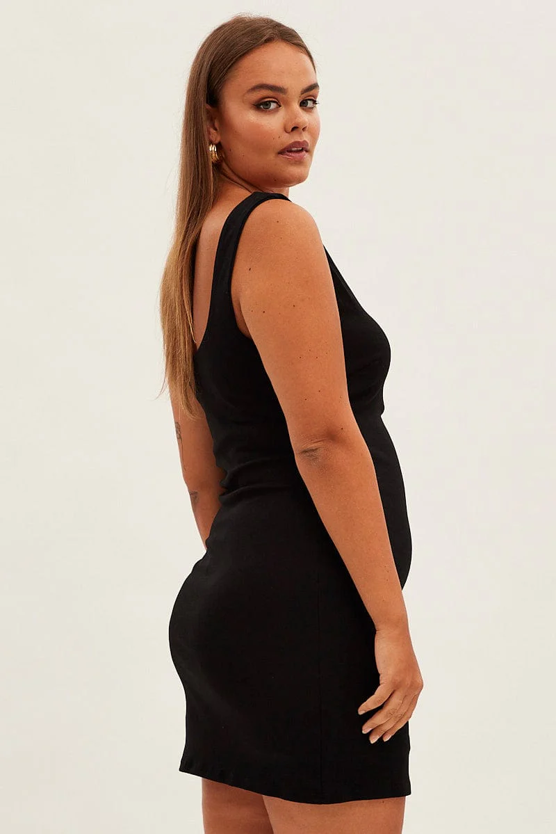 Black Bodycon Sleeveless Mini Dress - Image 4