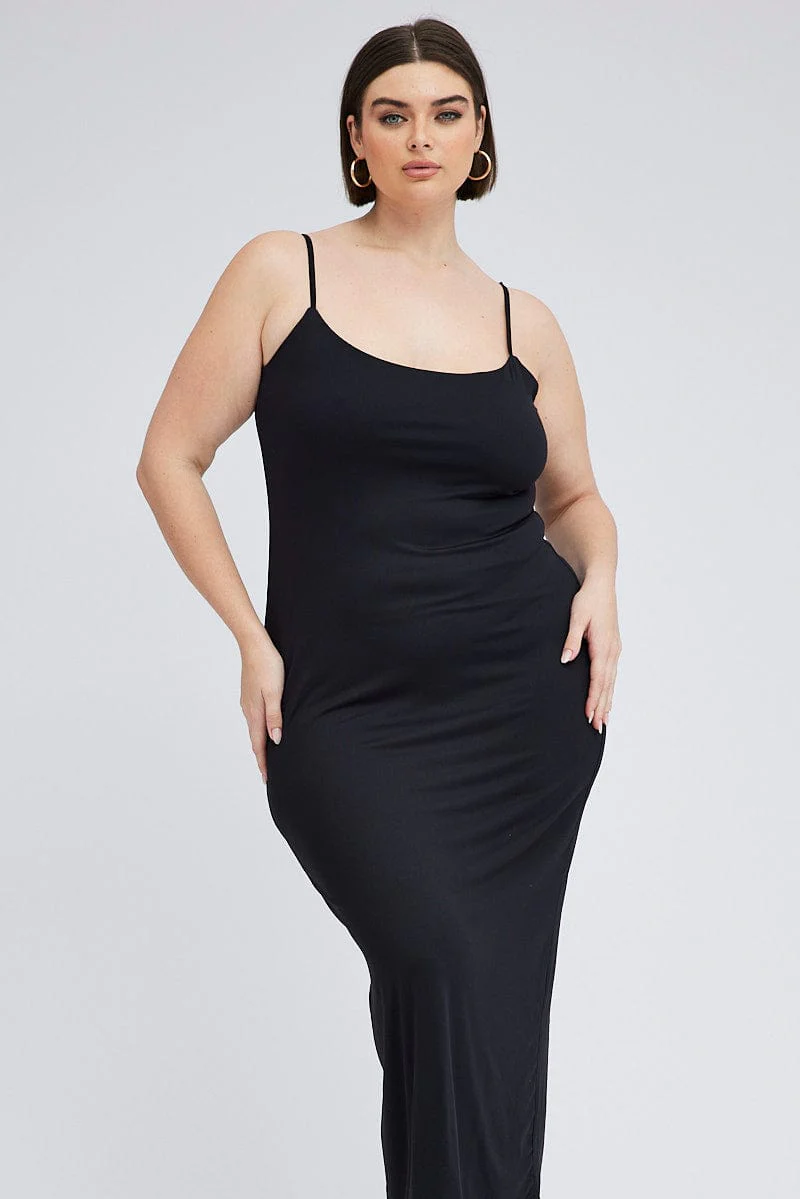 Black Bodycon Supersoft Maxidress - Image 2