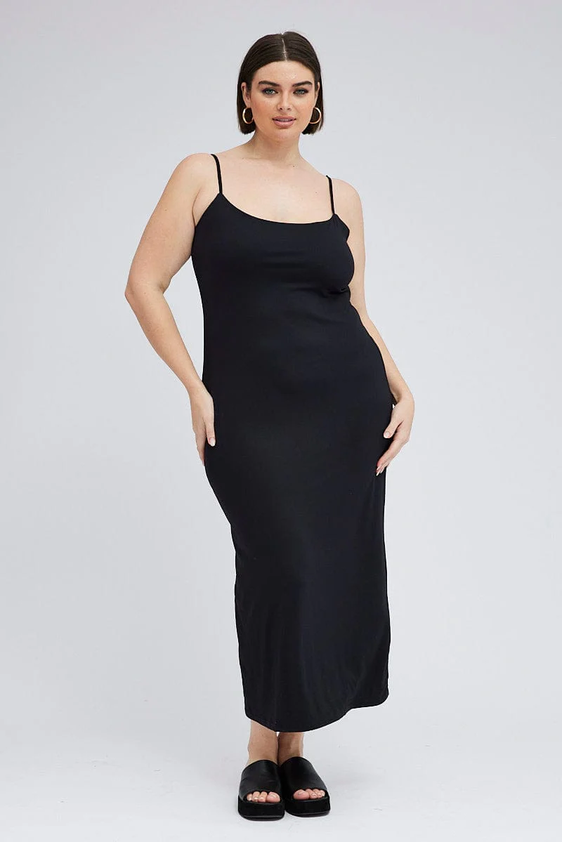 Black Bodycon Supersoft Maxidress - Image 3