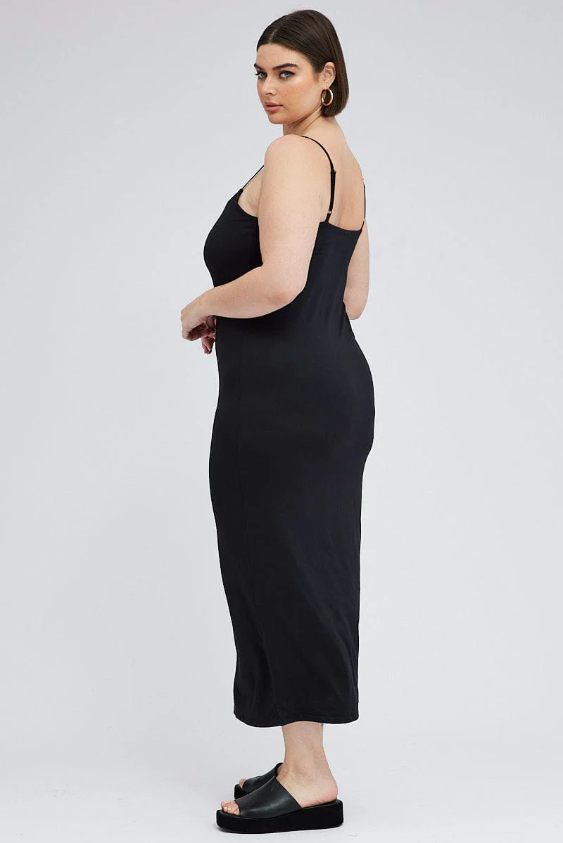 Black Bodycon Supersoft Maxidress - Image 4
