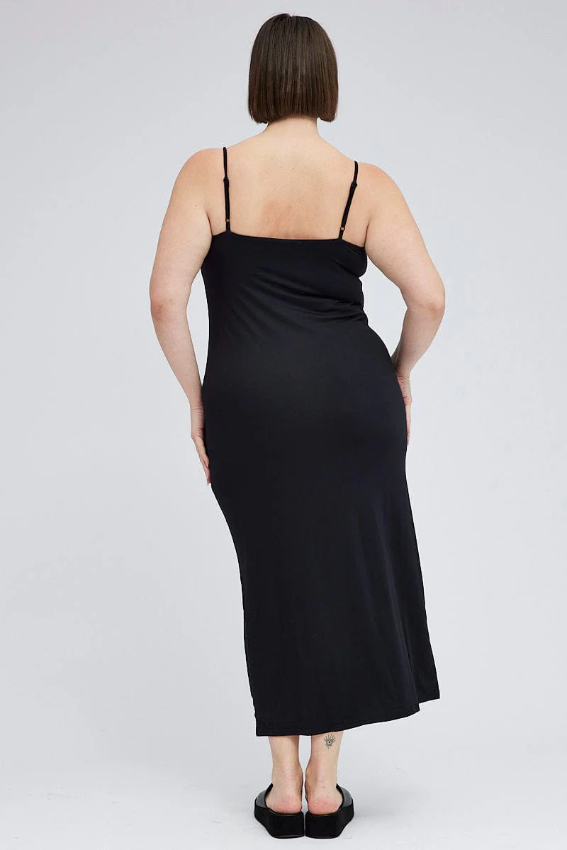 Black Bodycon Supersoft Maxidress - Image 5