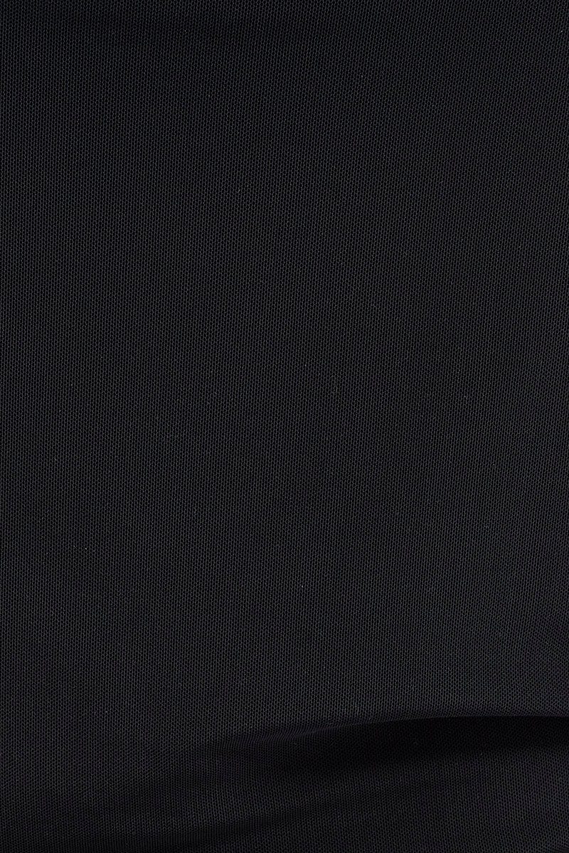 Black Bodysuit Long Sleeve Mesh - Image 6