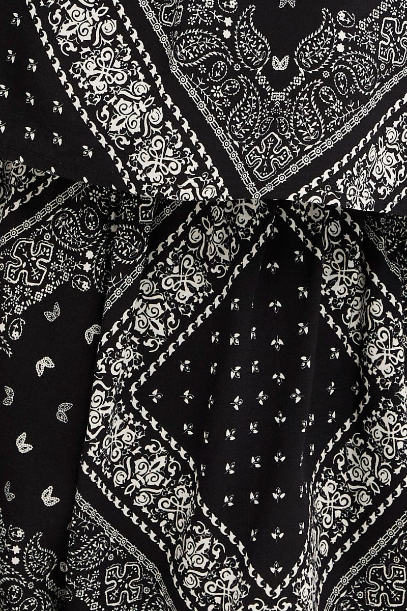 Black Boho Peasant Playsuit Boob Tube - Image 6