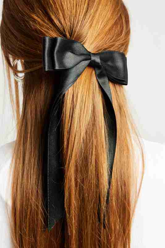 Black Bow Hair Clip
