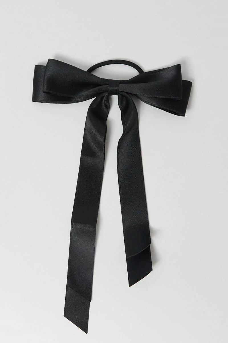 Black Bow Hair Ties