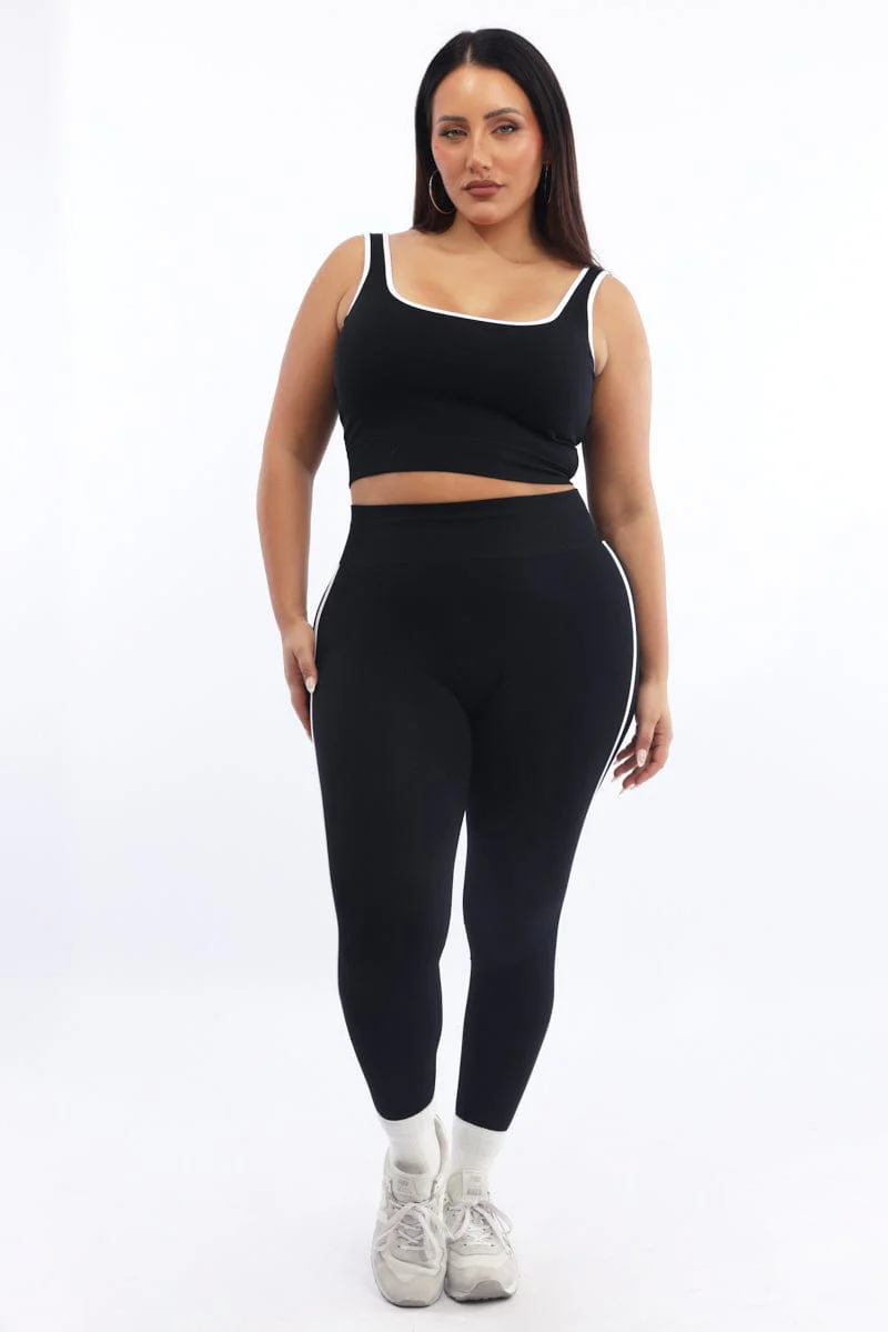 Black Bralette Seamless - Image 3